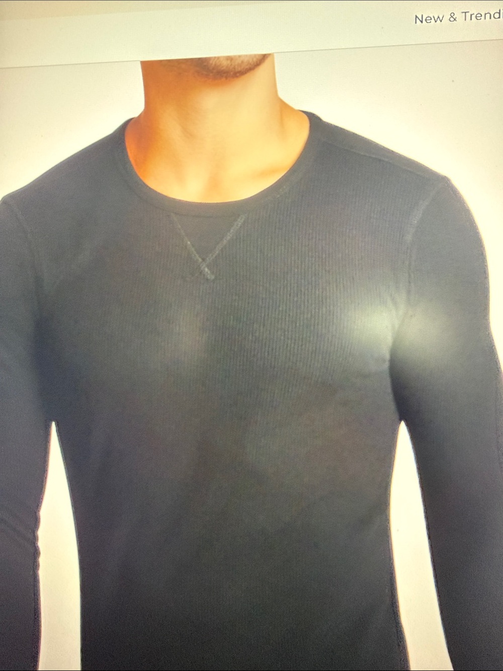 Jockey Men's Black Long Sleeve Waffle Crew NIP Various Sizes